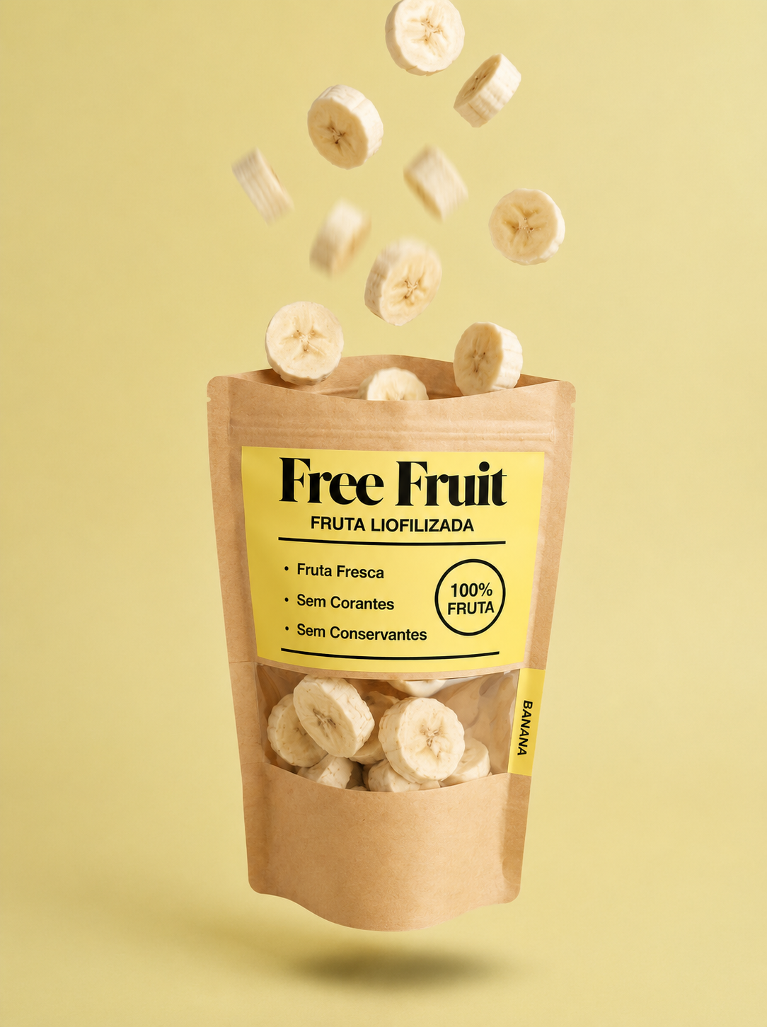 Banana Liofilizada (100% fruta)
