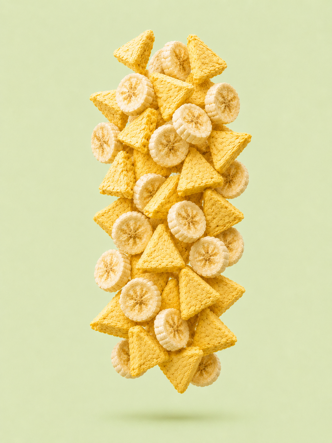 Banana e ananás liofilizados Free Fruit 