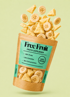 Embalagem de banana e ananás liofilizados Free Fruit – 100% fruta natural