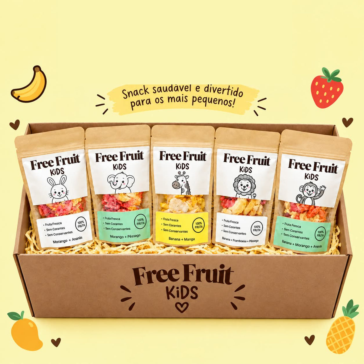 Pack Kids Free Fruit - 5 pacotes