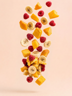 Banana, framboesa e manga liofilizados Free Fruit – mix tropical 100% fruta