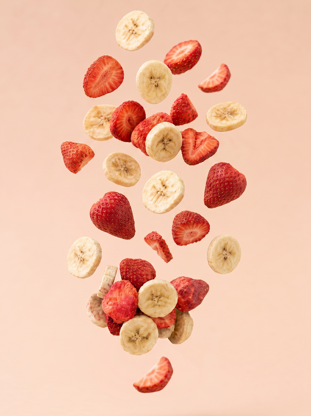 Banana e morango liofilizados Free Fruit – mix de fruta natural 100%