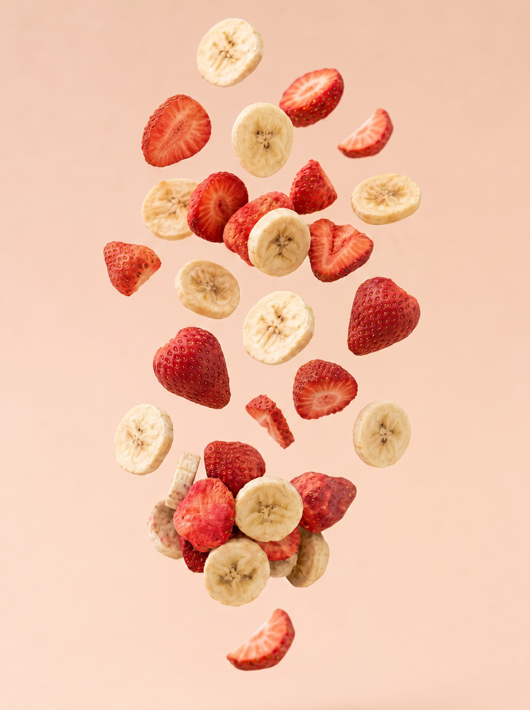 Banana e morango liofilizados Free Fruit – mix de fruta natural 100%