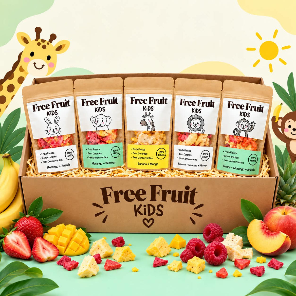 Pack Kids Free Fruit - 5 pacotes